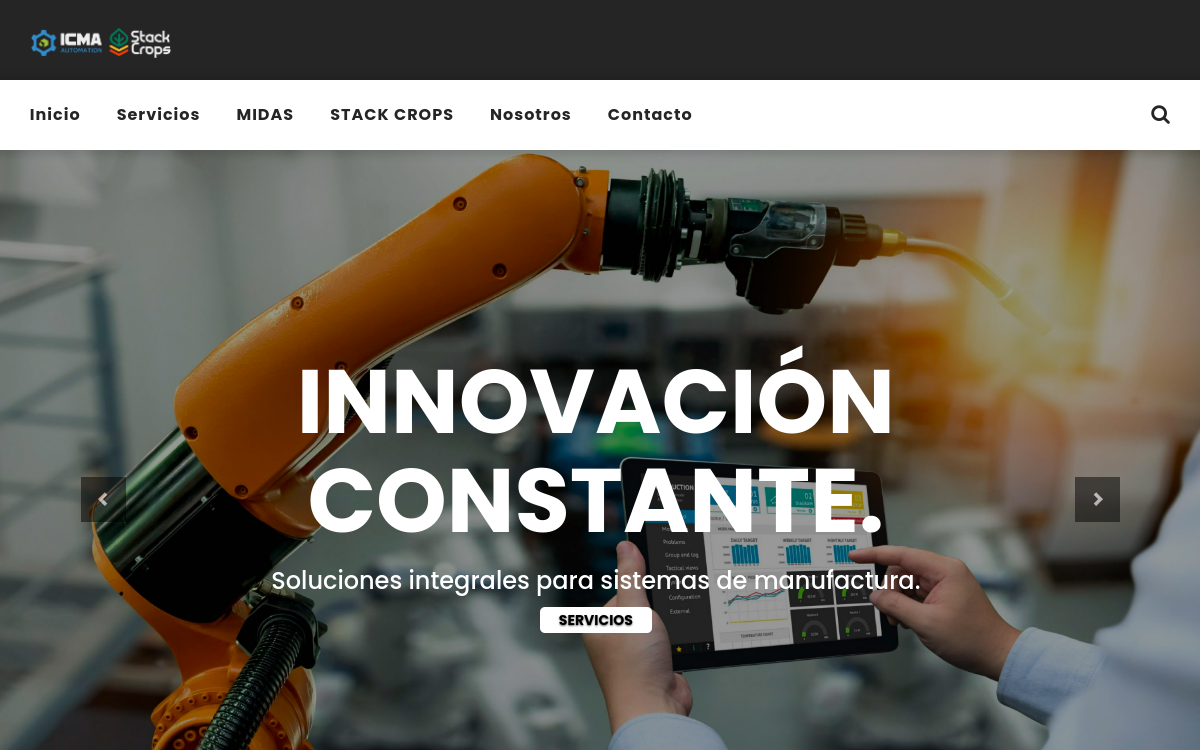 Sitio web de ICMA Automation