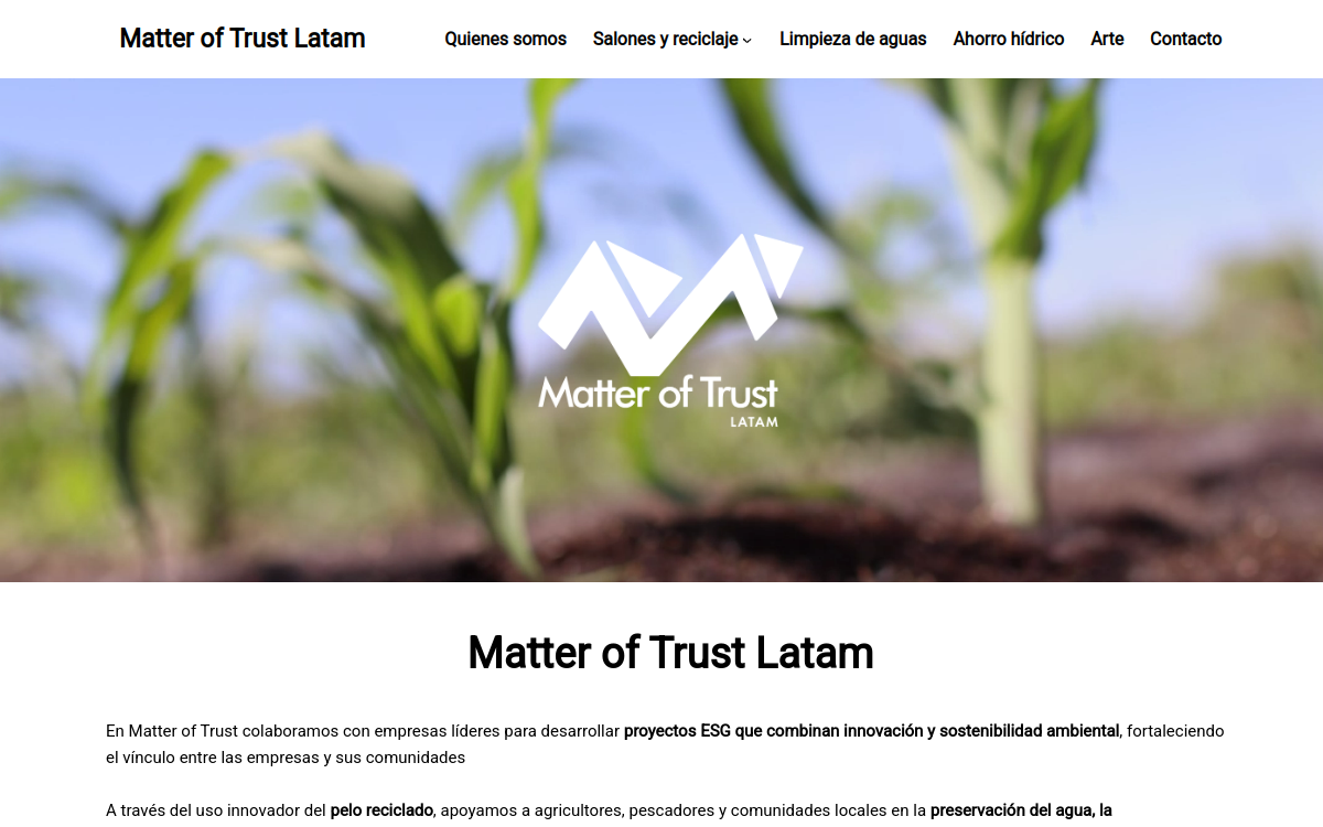 Sitio web de Matter of Trust Latam